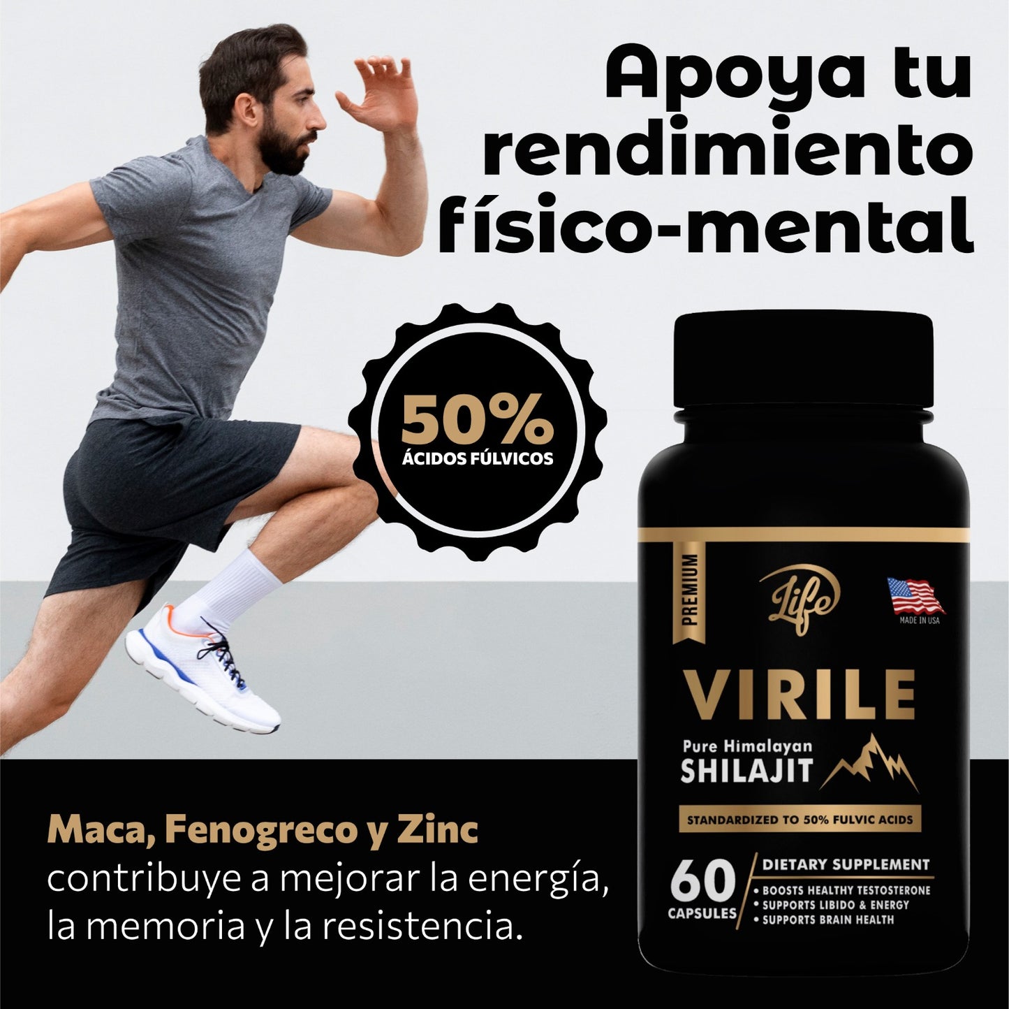 VIRILE SHILAJIT- Potencia tu rendimiento.